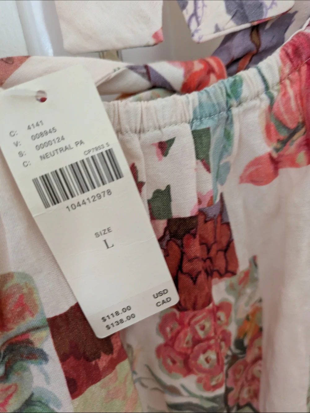 Anthropologie Lyre Floral Patchwork Maxi Sleep Gown | Boho Cottagecore Lounge